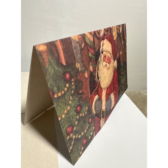 C.R. Gibson Markings Christmas Card Set With Santa & Box - Picture 3 of 6